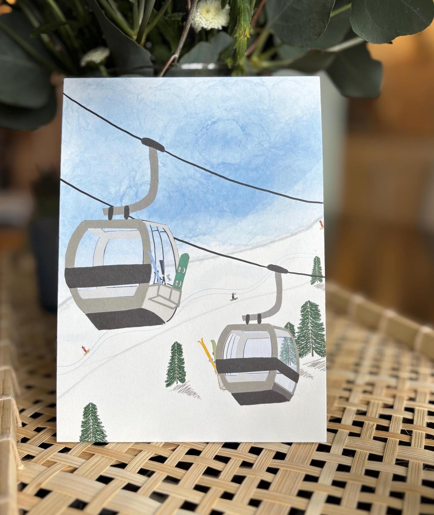 Winter Gondola Postcard Set of 4