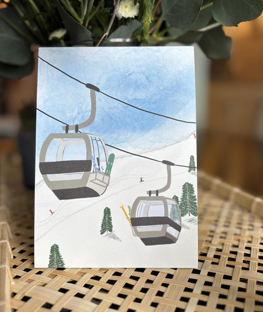 Winter Gondola Postcard Set of 4