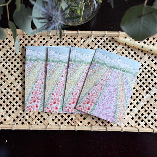 Spring Tulips Greeting Cards Set of 4